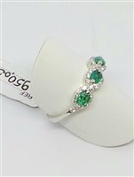 Anello Lorenza Gioielli Donna Fantasia in Oro bianco Smeraldo 0.54 Ct AA0246-13 - AA0246-13